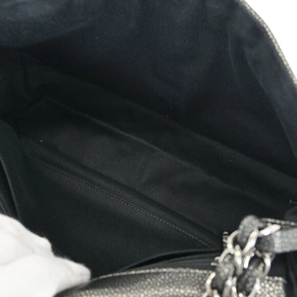 Chanel Gray Calfskin Full Flap Chain Shoulder Bag - Picture 8 of 10